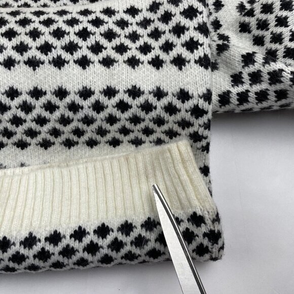 Ann Taylor Turtle Neck Sweater Women’s M Striped Black White 5% Wool - Picture 14 of 14